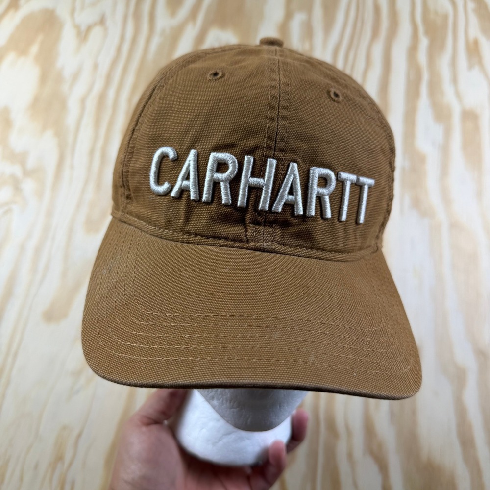 Carhartt Mens Canvas Baseball Cap Brown Duck Embroidered Logo Hat 100141